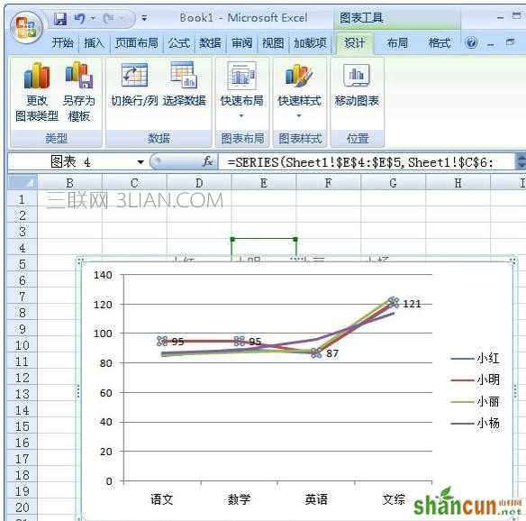 excel2007如何插入图表标签