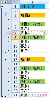 excel表格点击加号展开功能的创建教程