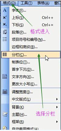 word2003的分栏排版