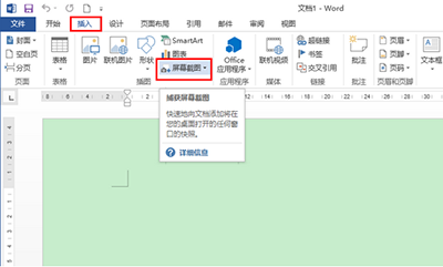 office2013如何屏幕截图？   山村