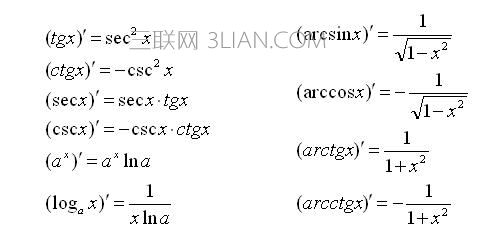 高等数学微积分公式    山村