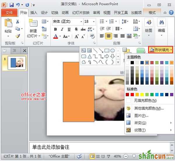 PowerPoint2010中图片的透明遮罩技巧