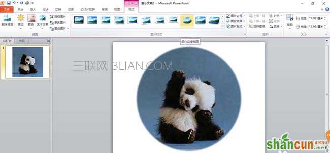 在ppt上怎样把图片裁剪成圆形图片