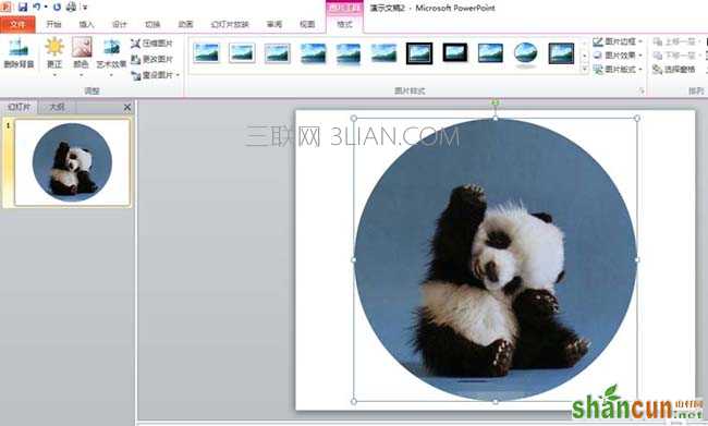 在ppt上怎样把图片裁剪成圆形图片