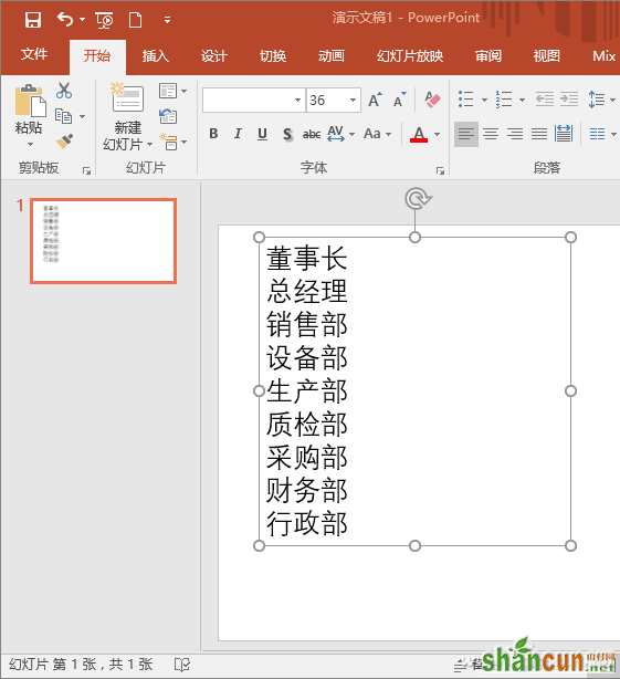 PowerPoint如何制作组织架构图 山村