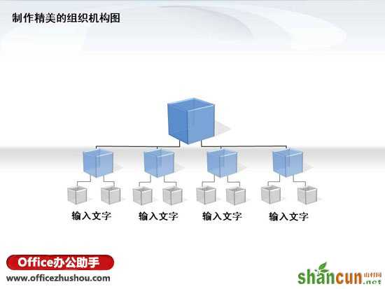 PPT怎么制作精美3D水晶效果组织机构图   山村