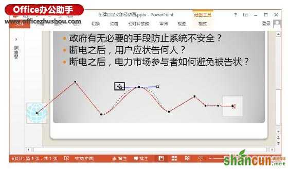 PowerPoint 2013中创建自定义路径动画的方法