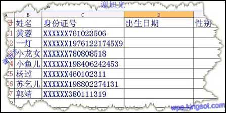 在wps表格中输入身份证号