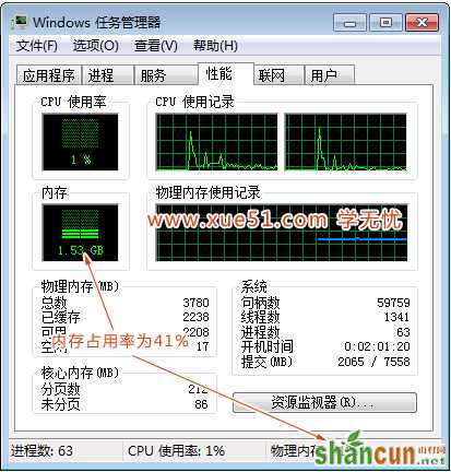 win7如何减少电脑内存占用 山村