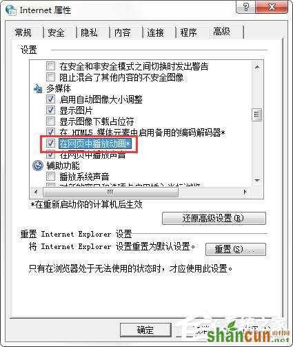 Win7网页图片显示红叉怎么办？ 山村