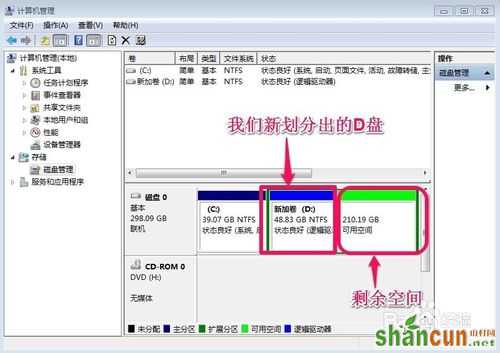 WIN7系统怎样对硬盘进行分区