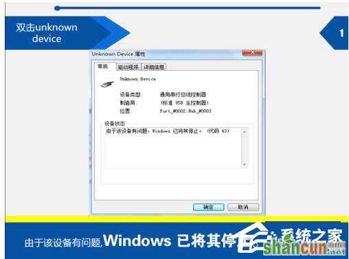 Win7提示由于该设备有问题Windows已将其停止怎么办？ 山村