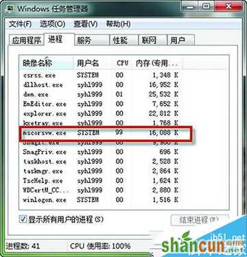 Win7 Mscorsvw进程CPU占用高怎么办 山村