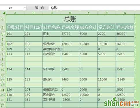 wps表格的空白行怎样删除 山村