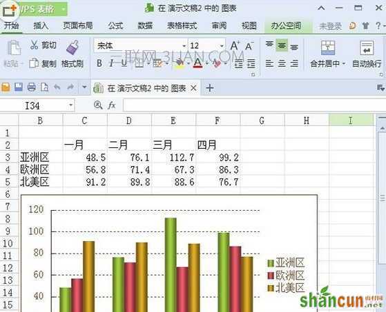 wps演示怎么做柱状图