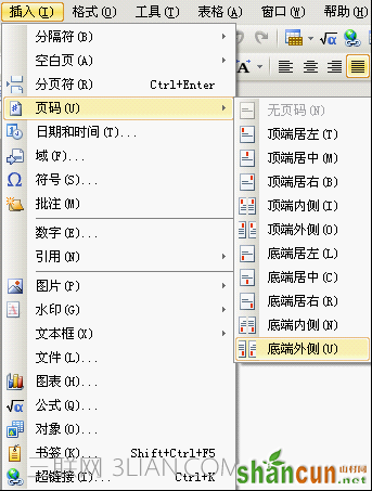 WPS文字如何便捷插入页码  山村