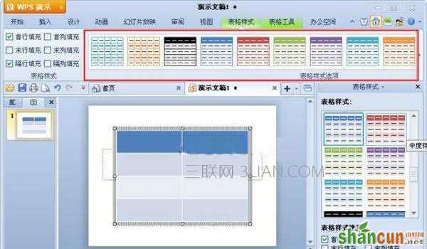 表格样式