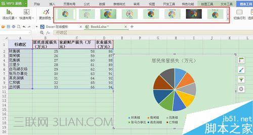 excel操作：如何在WPS表格中生成饼状图