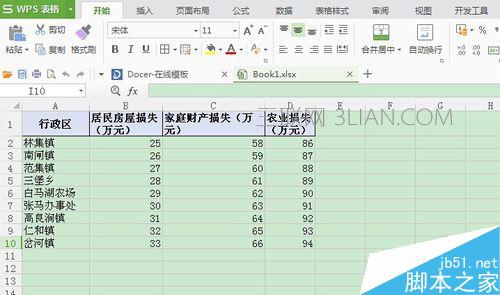 wps excel制作饼状图 山村