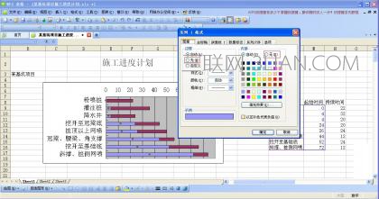 WPS表格制作进度计划横道图教程