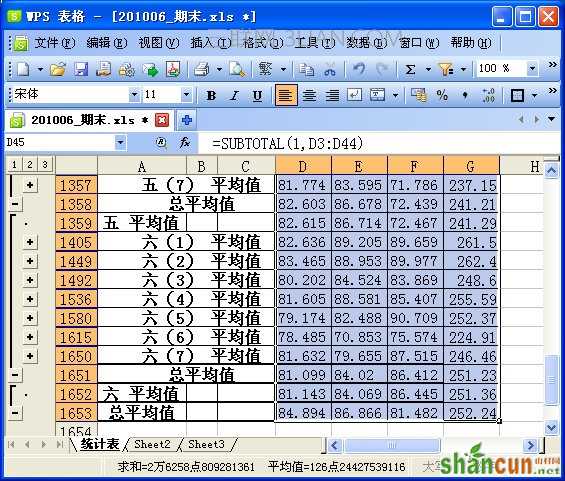 WPS表格制作学生成绩检测汇总表教程