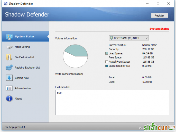 Win10如何使用Shadow Defender 山村