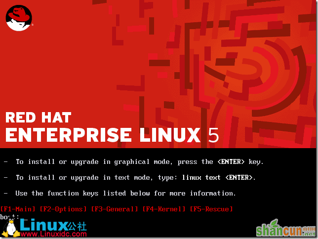 Red Hat Enterprise Linux 5.X的图形安装教程  山村