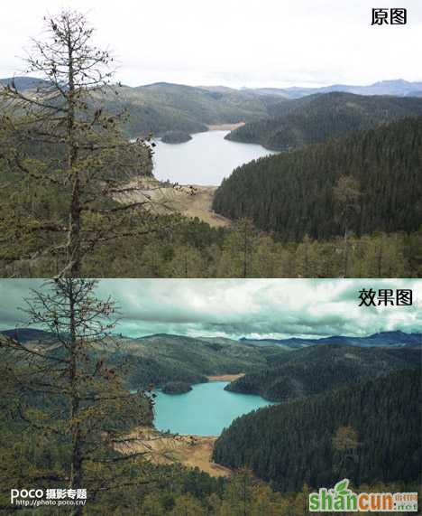 Photoshop教你挽救过曝RAW格式风光照片 山村