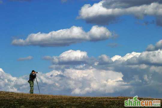 风光片天空photoshop处理技巧示例   山村