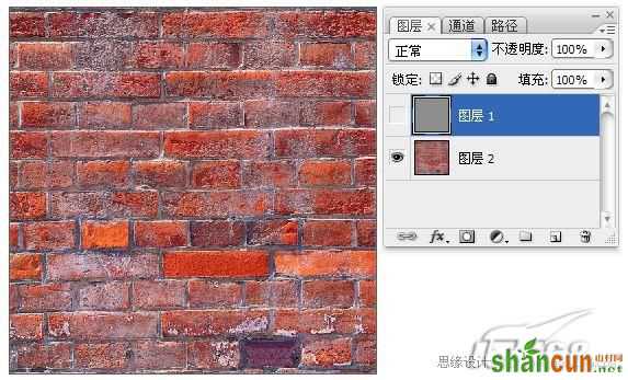 Photoshop打造形象逼真的砖墙效果,PS教程,思缘教程网