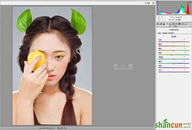 201421614534551 在Photoshop中打造水果妆面的人像图片后期修图教程