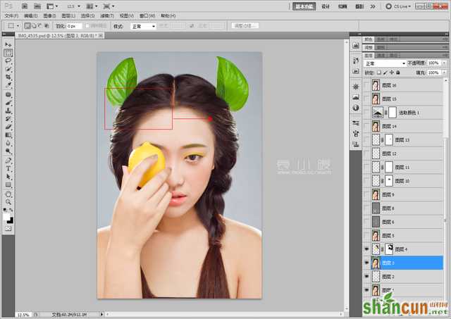 2014216145348111 在Photoshop中打造水果妆面的人像图片后期修图教程