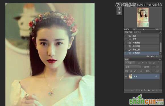 Photoshop把真人照片转成唯美的手绘效果,PS教程,素材中国