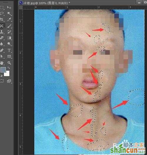 用photoshop恢复扫描的旧照片为二寸电子照片图文教程