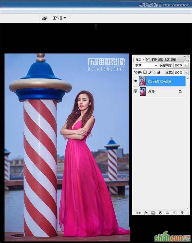 Photoshop调出外景婚片质感的铜色效果,PS教程,思缘教程网