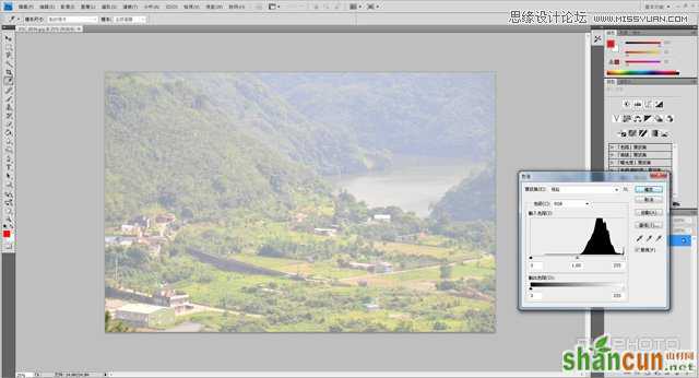 Photoshop调出灰蒙蒙风景照片自然清晰色,PS教程,思缘教程网