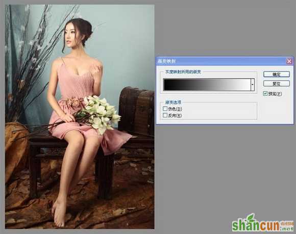 Photoshop给MM加上华丽柔美暗褐色