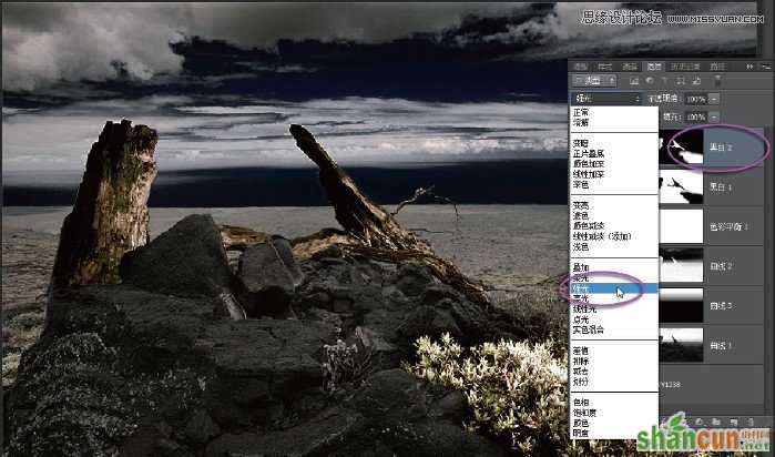 Photoshop调出风景照片冷色效果图,山村