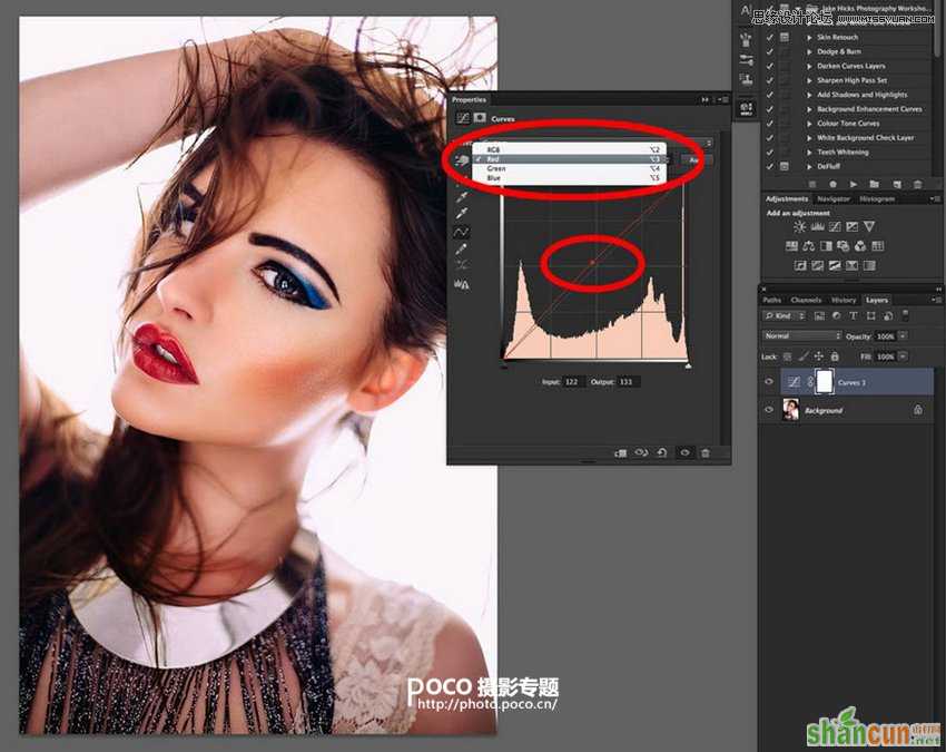 Photoshop调出人像照片自然舒适的肤色,PS教程,素材中国网