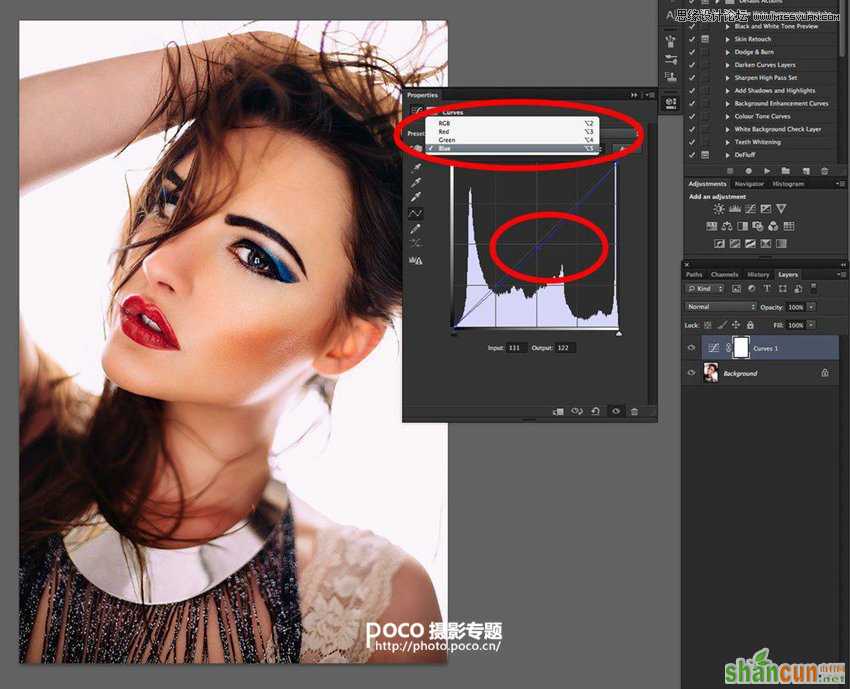 Photoshop调出人像照片自然舒适的肤色,PS教程,素材中国网