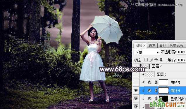 Photoshop调出林中果子照片暗色逆光效果图,PS教程,素材中国网