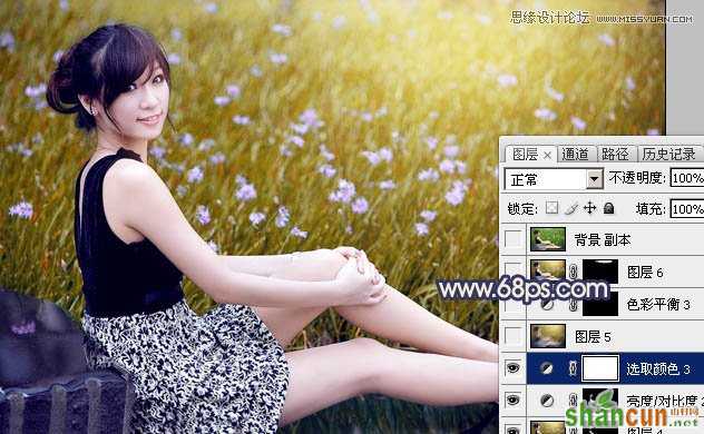 Photoshop调出花园美女秋季唯美效果,PS教程,思缘教程网