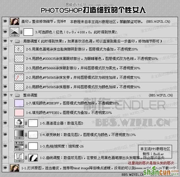 Photoshop给人物调出细致妆容效果,PS教程,思缘教程网