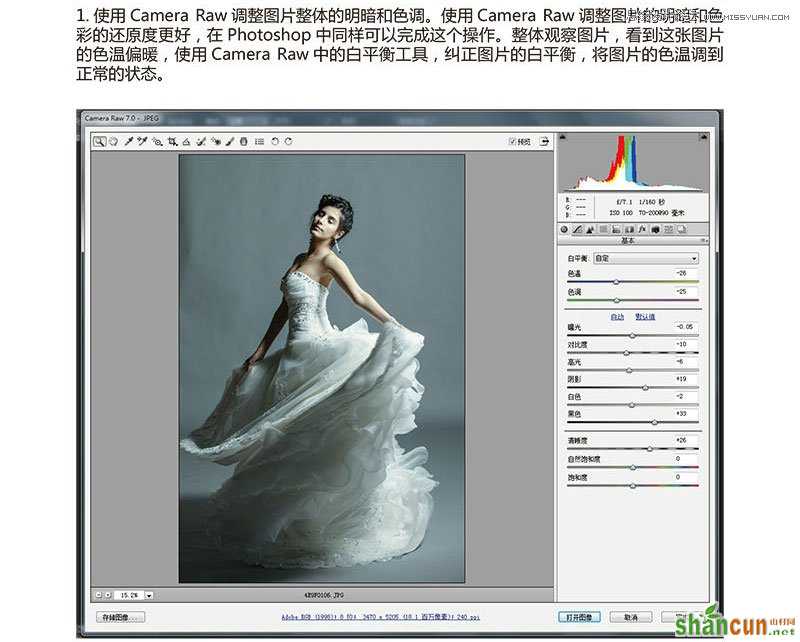 Photoshop调出婚纱照片唯美冷色效果,PS教程,思缘教程网