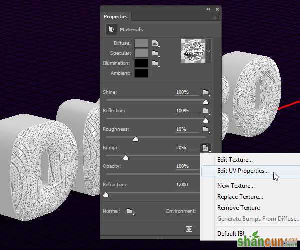 Photoshop利用自带的3D工具制作闪烁的舞厅灯光立体字