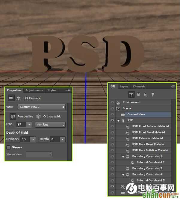 Photoshop创建木质的纹理文字效果教程