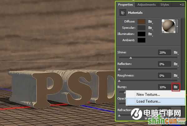 Photoshop创建木质的纹理文字效果教程