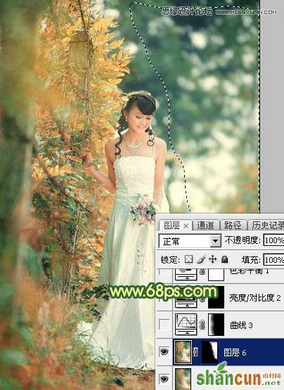 Photoshop调出外景婚片柔美韩风效果,PS教程,思缘教程网