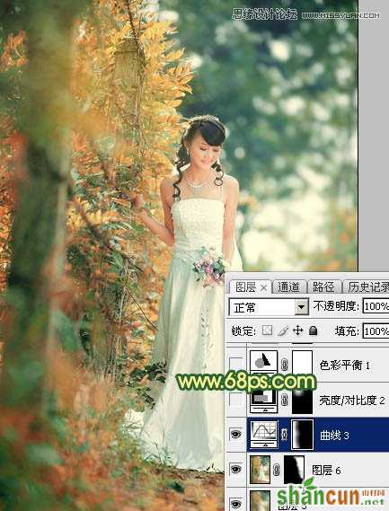 Photoshop调出外景婚片柔美韩风效果,PS教程,思缘教程网