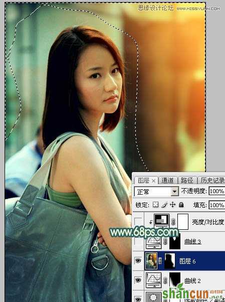 Photoshop给背包女孩添加怀旧漏光效果,PS教程